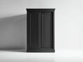 Armoire en bois d'ingénierie 120x58x185 cm - noir - 2 portes coulissantes style classique