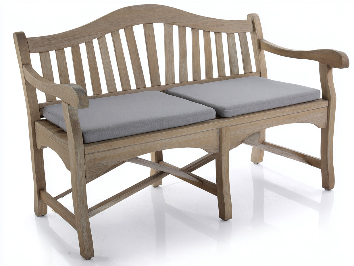 Banc de jardin en bois 150x60x90 cm - bois naturel - style classique