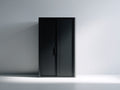 Armoire 2 portes en métal 80x45x180 cm - noir mat - rangement intérieur moderne
