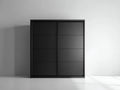 Armoire en bois à portes coulissantes noir 160x60x200 cm - chambre - style moderne