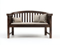 Banc de jardin en bois massif 160x65x92 cm - brun foncé - avec accoudoirs